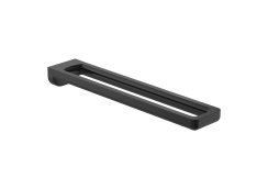 Roca Tempo Double Towel Rail - Brushed Titanium Black