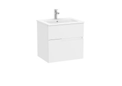 Roca Victoria-N 600mm Vanity Unit with Two Drawers & Basin - Matt White