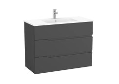 Roca Victoria-N 1000mm Vanity Unit with Three Drawers & Basin - Onyx