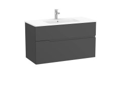 Roca Victoria-N 1000mm Vanity Unit with Two Drawers & Basin - Onyx