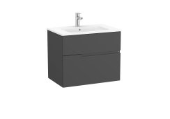 Roca Victoria-N 700mm Vanity Unit with Two Drawers & Basin - Onyx