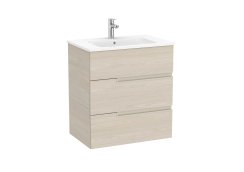 Roca Victoria-N 700mm Vanity Unit with Three Drawers & Basin - Light Ash