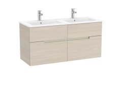 Roca Victoria-N 1200mm Vanity Unit with Four Drawers & Double Basin - Light Ash