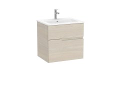 Roca Victoria-N 600mm Vanity Unit with Two Drawers & Basin - Light Ash