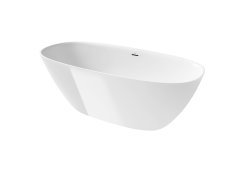 Roca Ariane 1650mm Stonex Oval Bath with Click-Clack Waste - White