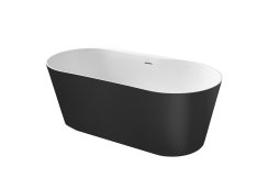 Roca Raina 1600mm Freestanding Oval Bath - Black