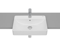 Roca Inspira 550mm Semi Recessed Basin - White