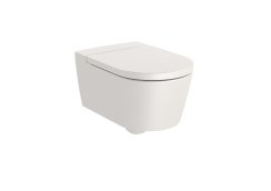 Roca Inspira Round Wall-Hung Rimless Toilet - Beige