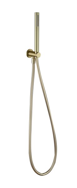 The White Space Shower Handset & Wall Bracket - Brushed Brass