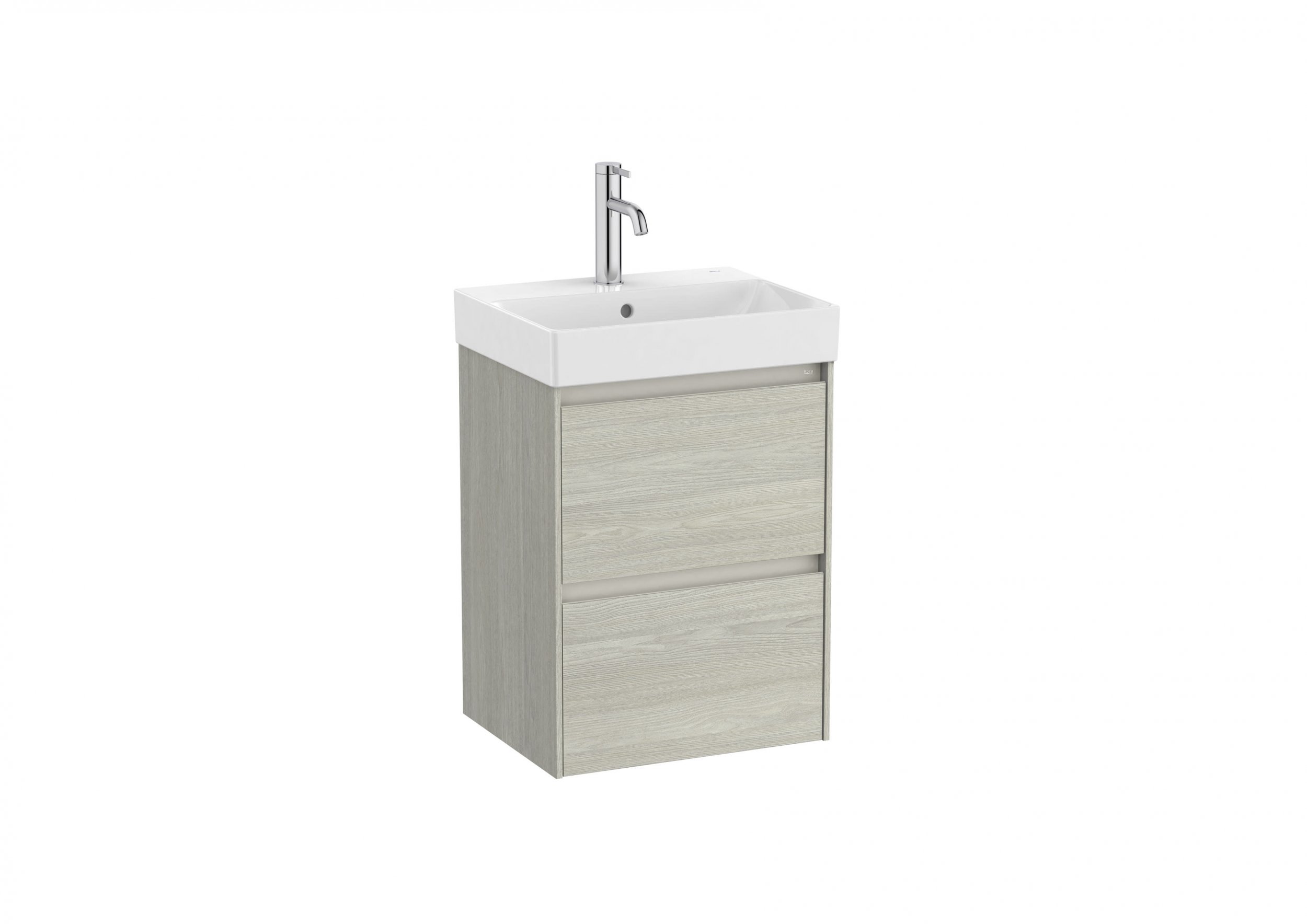 Roca Ona Unik Compact 450mm Basin Light Oak Unit 2 Drawers | Bathroom ...