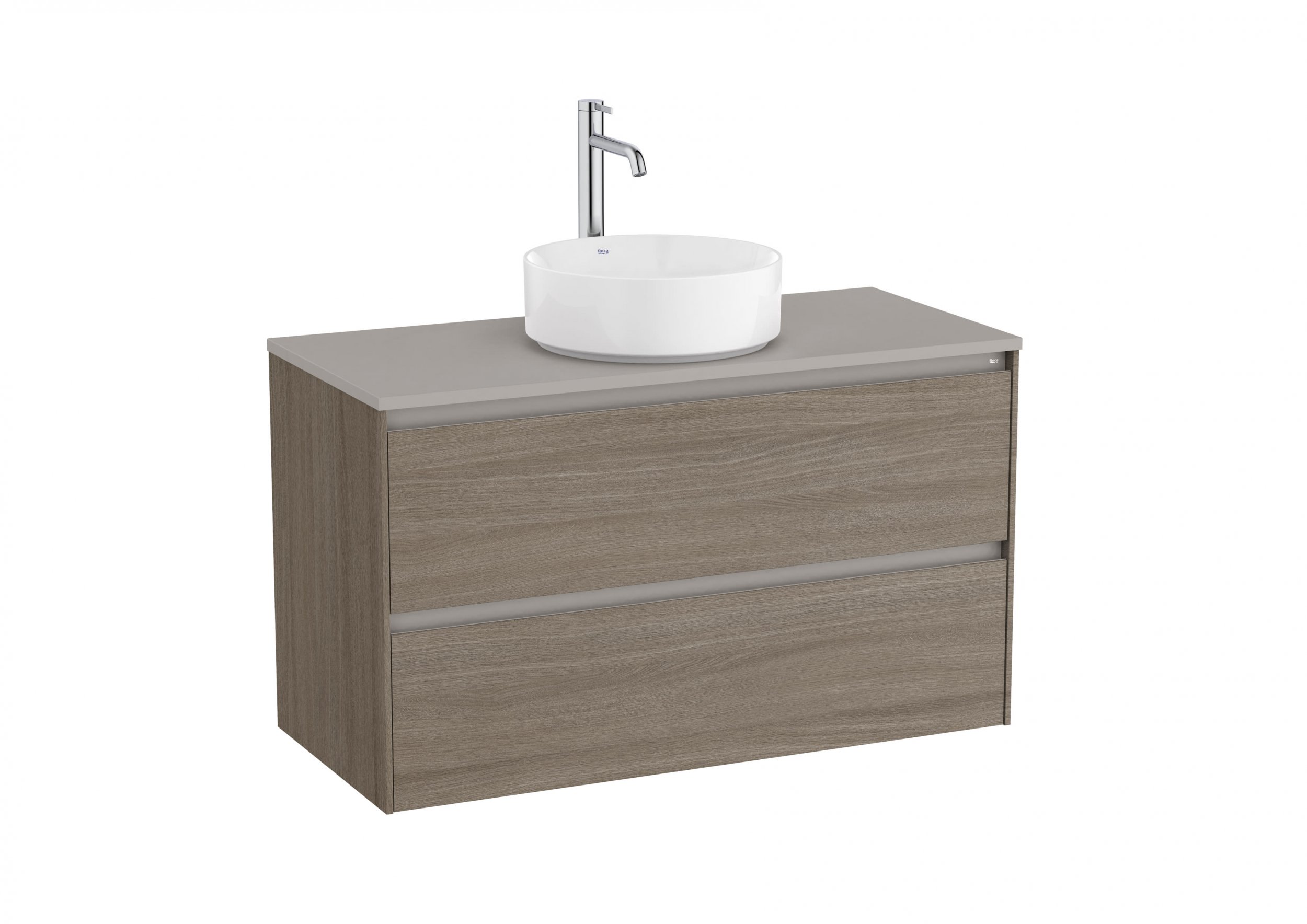 Roca Ona Unik 1000mm Dark Elm Unit Countertop 2 Drawers | Bathroom ...