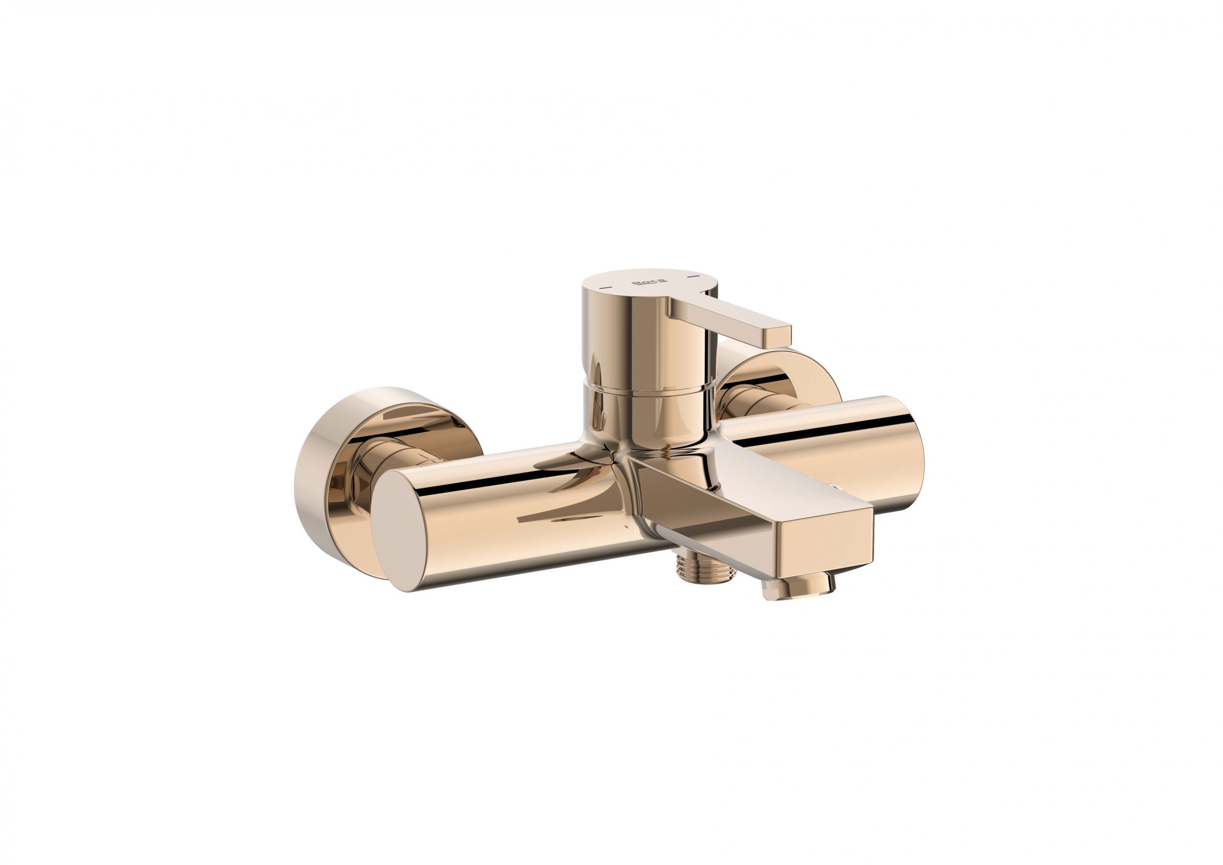 Roca Naia Rose Gold Wall-Mounted Bath Shower Mixer | Bathroom Supplies ...