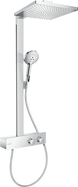 Hansgrohe Raindance E Showerpipe 300 1jet Ecosmart with Showertablet 350 - Chrome