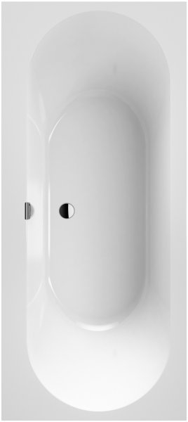 Villeroy & Boch Oberon 2.0 1800 x 800mm Double-Ended Rectangular Bath - Stone White