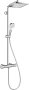 Hansgrohe Crometta E Showerpipe 240 1jet with Thermostatic Shower Mixer - Chrome