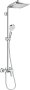 Hansgrohe Crometta E Showerpipe 240 1jet with Manual Shower Mixer - Chrome