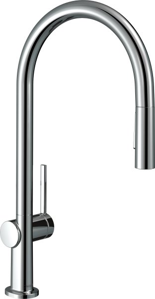 Hansgrohe Talis M54 Single Lever Kitchen Mixer 210 with Pull-Out Spray, 2 Spray Modes - Chrome