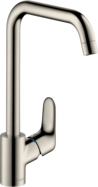 Hansgrohe Focus M41 Single Lever Kitchen Mixer 260 Ecosmart, Single Spray Mode - Stainless Steel Finish