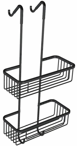 The White Space Rectangular Shower Basket - Matt Black