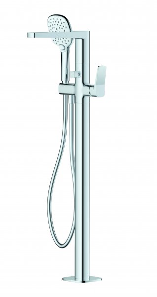 RAK Petit Square Floorstanding Bath Shower Mixer - Chrome