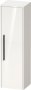 Duravit D-Code 1320 x 400mm 1 Door Right Opening Semi-Tall Cabinet w/ Black Handles - Gloss White