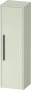 Duravit D-Code 1320 x 400mm 1 Door Right Opening Semi-Tall Cabinet w/ Black Handles - Pale Green