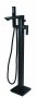 The White Space Veto Floorstanding Bath/Shower Mixer with Hose & Handset - Black