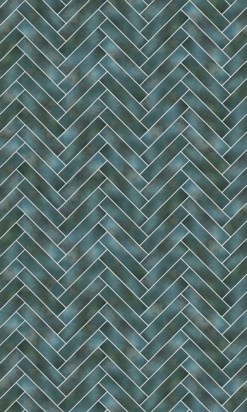 Kinewall Blue Green Herringbone 1000mm x 2500mm Panel