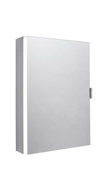 Tavistock Slide 500 x 700mm 1 Door Illuminated Mirror Cabinet with Shaver Socket