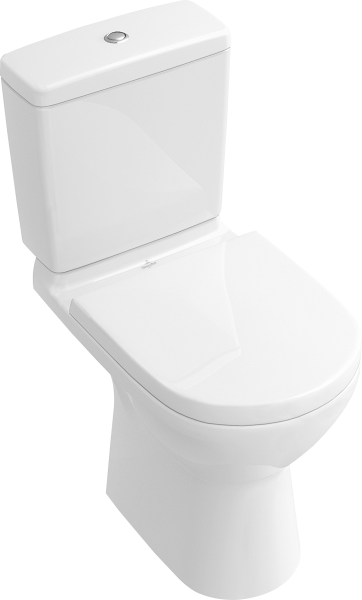 Villeroy & Boch O.Novo Close-Coupled Rimless Washdown Open Back Toilet Suite - White Alpin