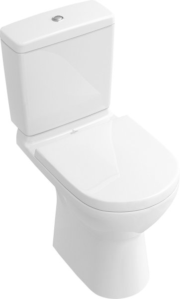 Villeroy & Boch O.Novo Close-Coupled Washdown Open-Back Toilet Suite - White Alpin