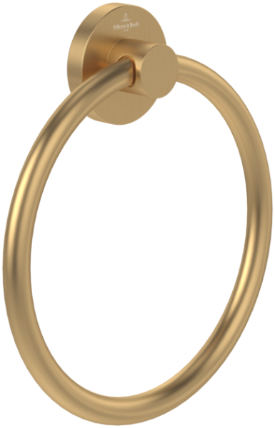 Villeroy & Boch Elements Tender Towel Ring - Brushed Gold