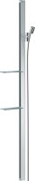 Hansgrohe Unica Shower Rail E 150cm with Isiflex Shower Hose 160cm & Shelves - Chrome