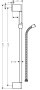 Hansgrohe Unica Shower Rail Crometta 65cm with Metaflex Shower Hose 160cm - Chrome