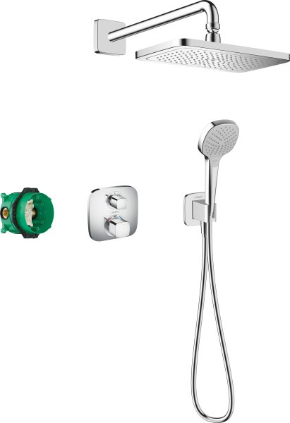 Hansgrohe Croma E Shower System 280 1jet with Ecostat E - Chrome