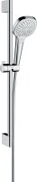 Hansgrohe Croma Select E Shower Set 110 Multi Ecosmart with Shower Rail 65cm - White/Chrome