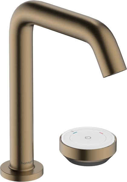 Hansgrohe Tecturis S 2-Hole Basin Mixer 150 Coolstart Ecosmart+ with Waste Set - Brushed Bronze