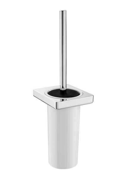 Roca Tempo Wall-Mounted Toilet Brush Holder - Chrome