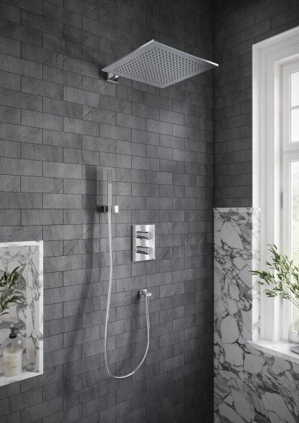 Villeroy & Boch Premium Square Complete Shower Set - Chrome