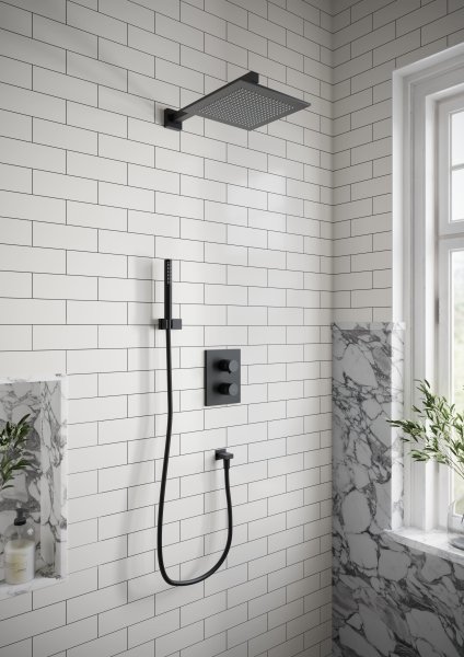 Villeroy & Boch Square Complete Shower Set - Matt Black