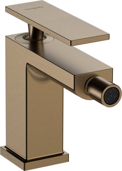 Hansgrohe Tecturis E Single Lever Bidet Mixer with Pop-Up Waste Set - Brushed Bronze