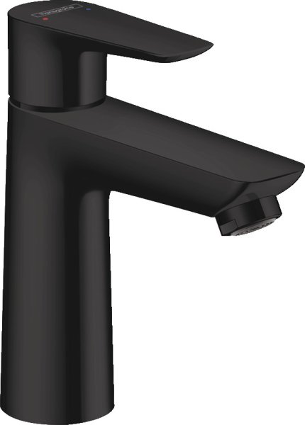 Hansgrohe Talis E Single Lever Basin Mixer 110 with Pop-Up Waste - Matt Black