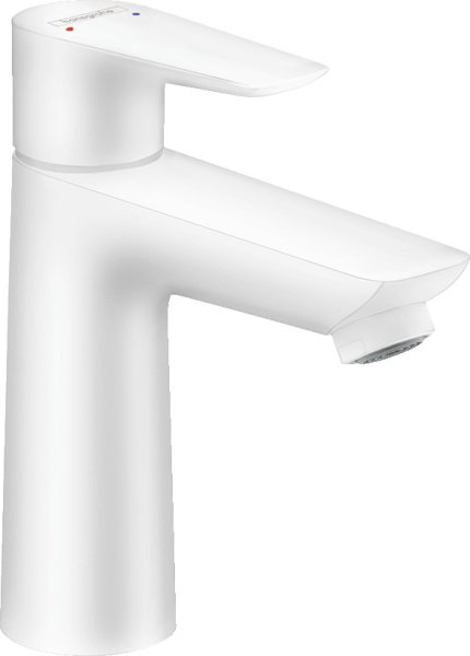 Hansgrohe Talis E Single Lever Basin Mixer 110 without Waste - Matt White