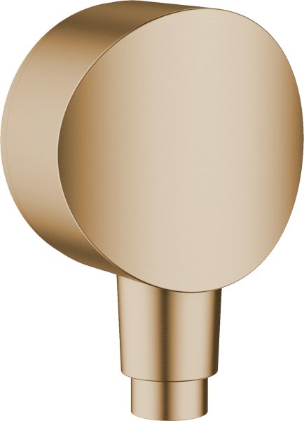 Hansgrohe Fixfit Wall Outlet S with Non-Return Valve & Synthetic Joint - Brushed Bronze