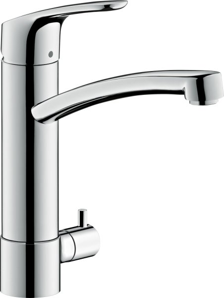 Hansgrohe Focus M41 Single Lever Kitchen Mixer 200 with Shut-Off Valve for Additional Appliance, Single Spray Mode - Chrome