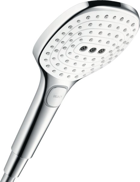 Hansgrohe Raindance Select E Hand Shower 120 3jet Ecosmart - White/Chrome