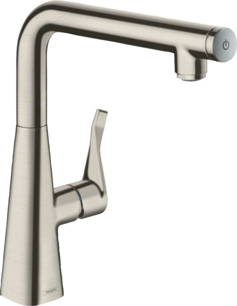 Hansgrohe Metris Select M71 Single Lever Kitchen Mixer 260, Single Spray Mode - Stainless Steel Finish