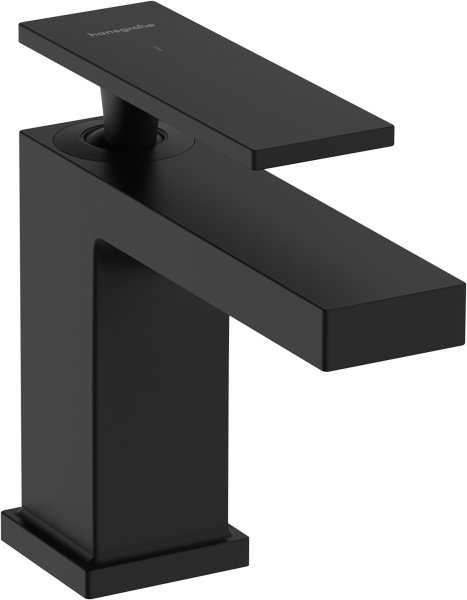 Hansgrohe Tecturis E Pillar Tap 80 Ecosmart+ with Lever Handle for Cold Water Or Pre-Adjusted Water without Waste Set - Matt Black