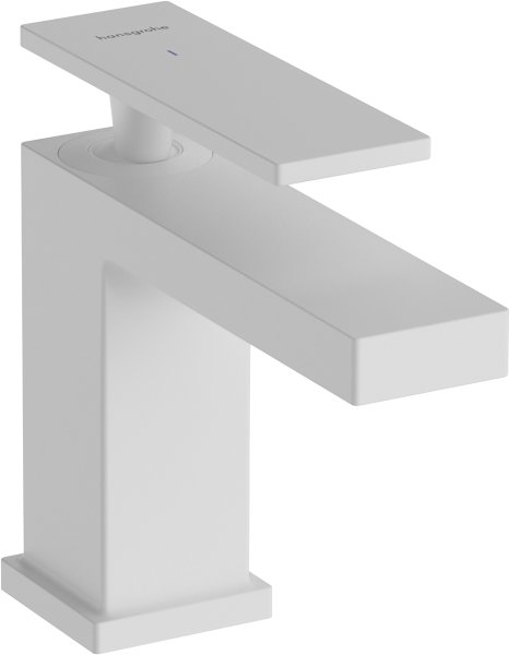 Hansgrohe Tecturis E Pillar Tap 80 Ecosmart+ with Lever Handle for Cold Water Or Pre-Adjusted Water without Waste Set - Matt White