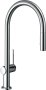 Hansgrohe Talis M54 Single Lever Kitchen Mixer 210 with Pull-Out Spray, 2 Spray Modes - Chrome